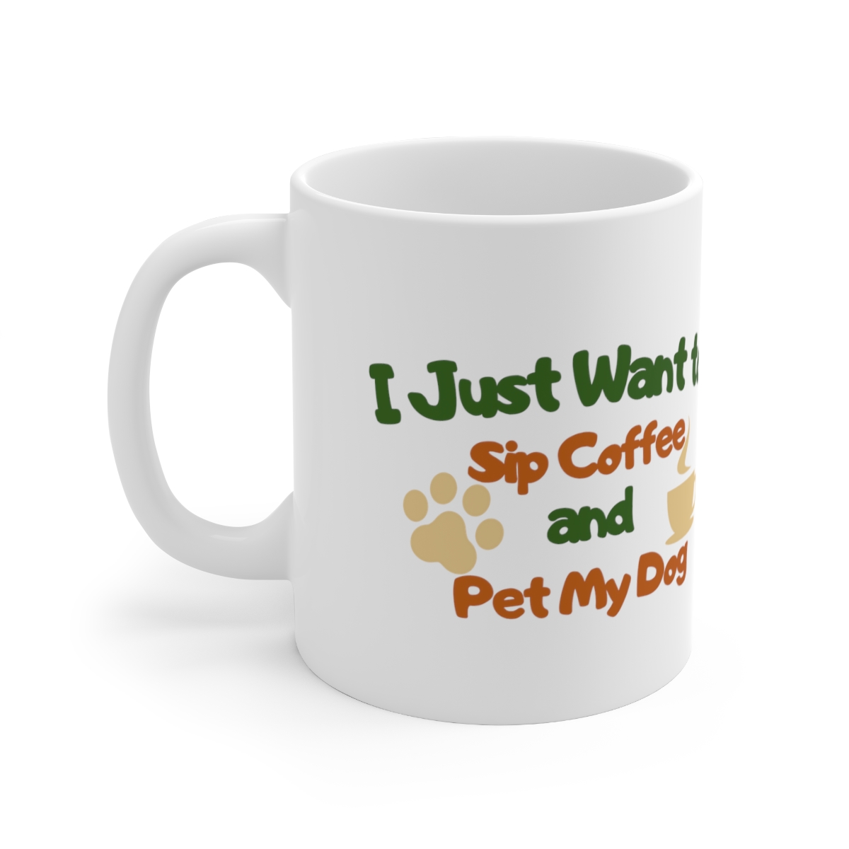 Sip Coffee & Pet My Dog - Ceramic Mug - Image 3