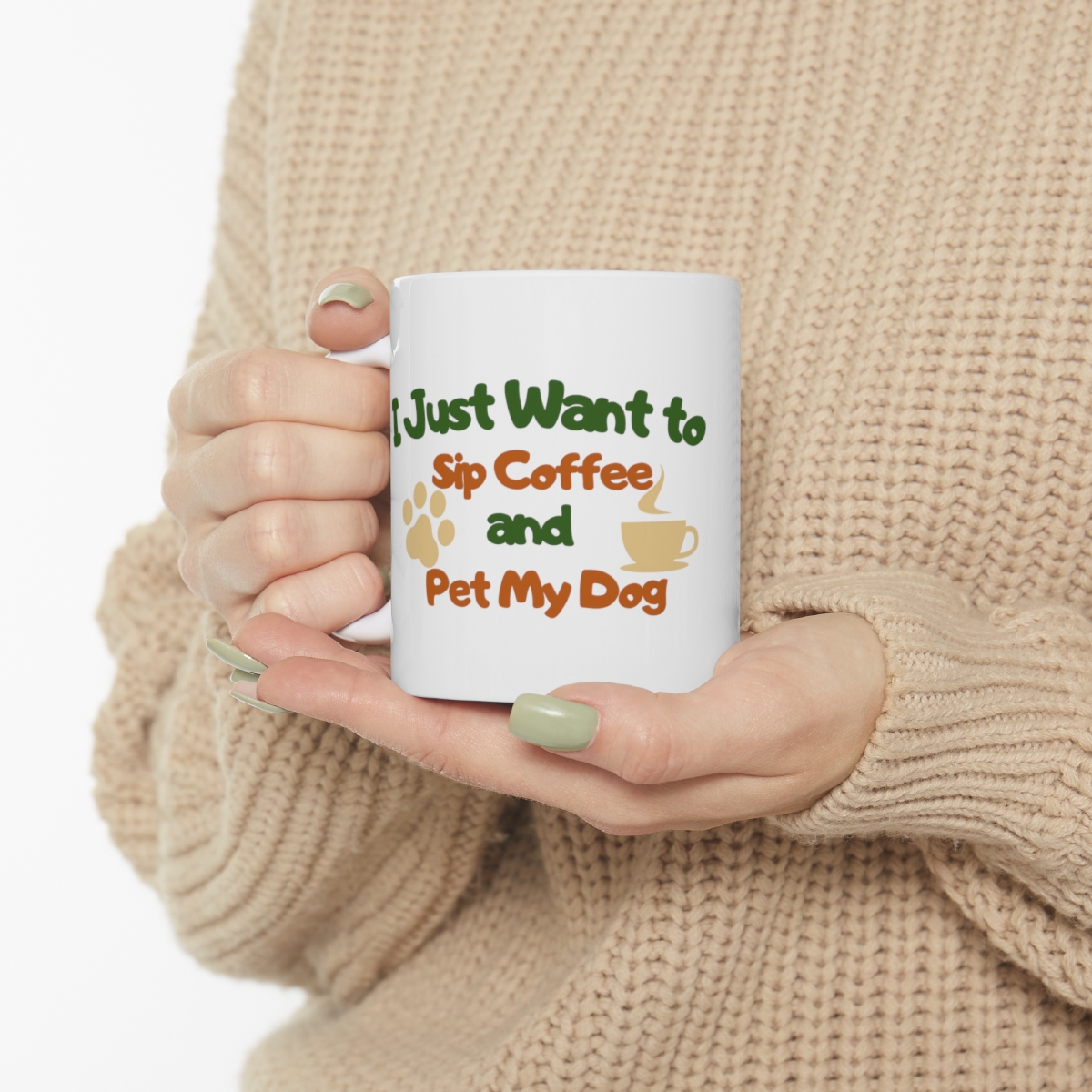 Sip Coffee & Pet My Dog - Ceramic Mug - Image 10