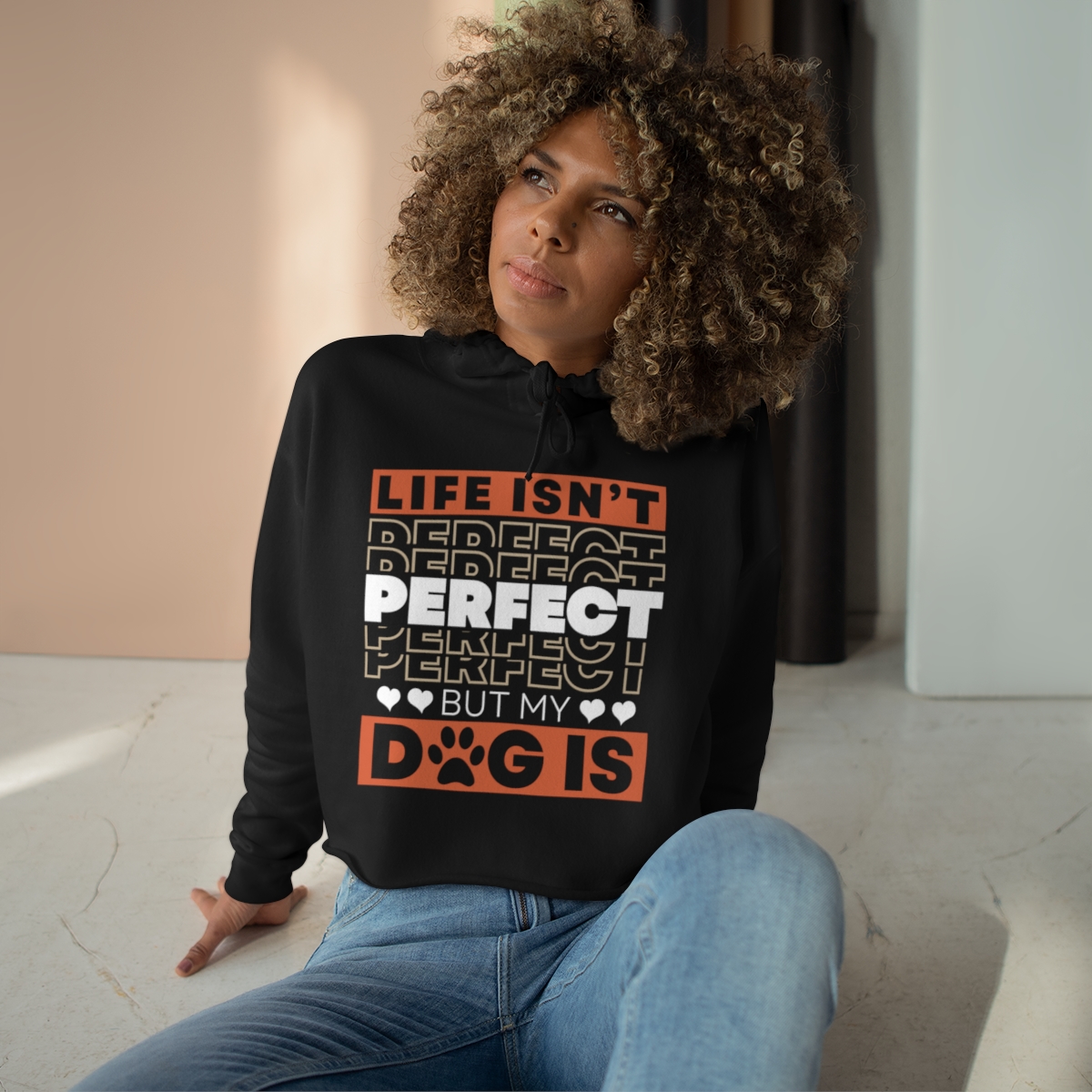 Life Isn't Perfect - Crop Hoodie - Image 7