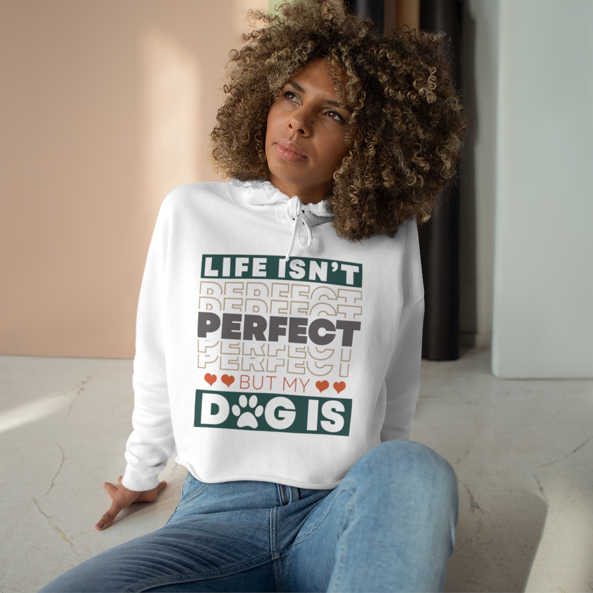 Life Isn't Perfect - Crop Hoodie - Image 4