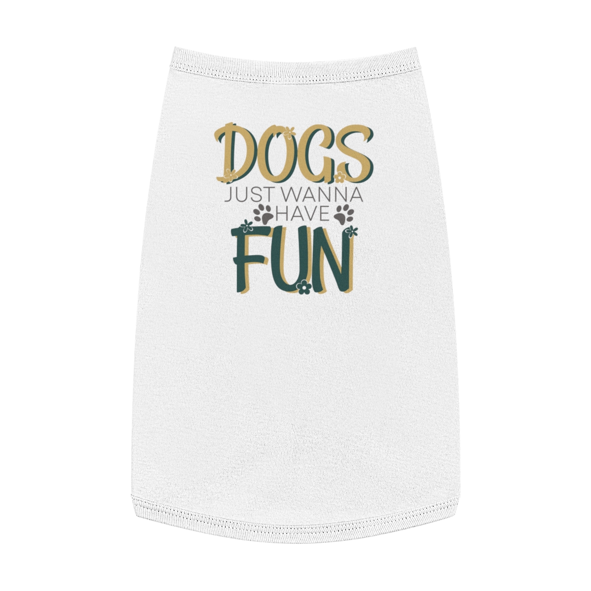 Dogs Just Wanna Have Fun - White Pet Tank Top - Image 2