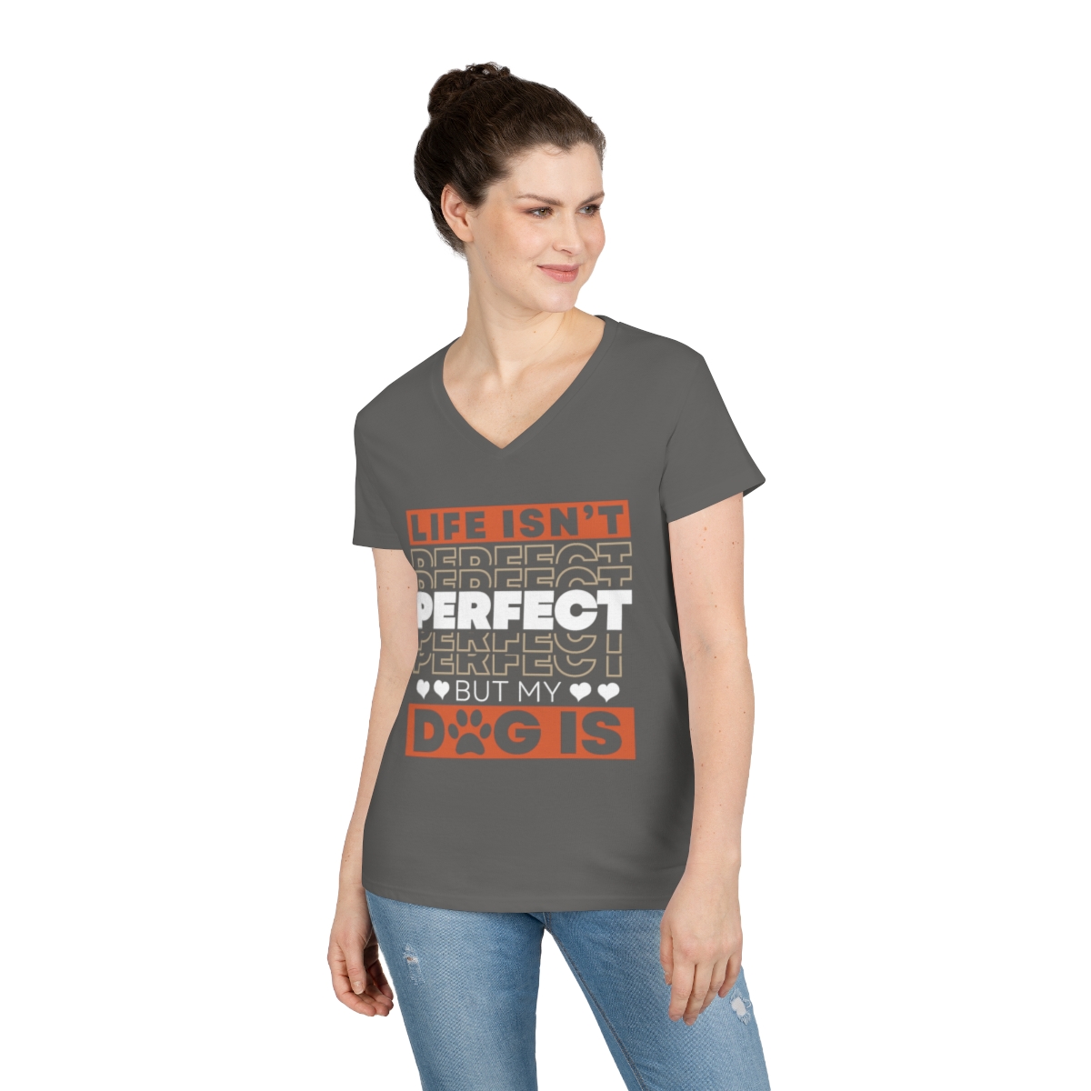Life Isn't Perfect V-Neck Shirt - Image 12