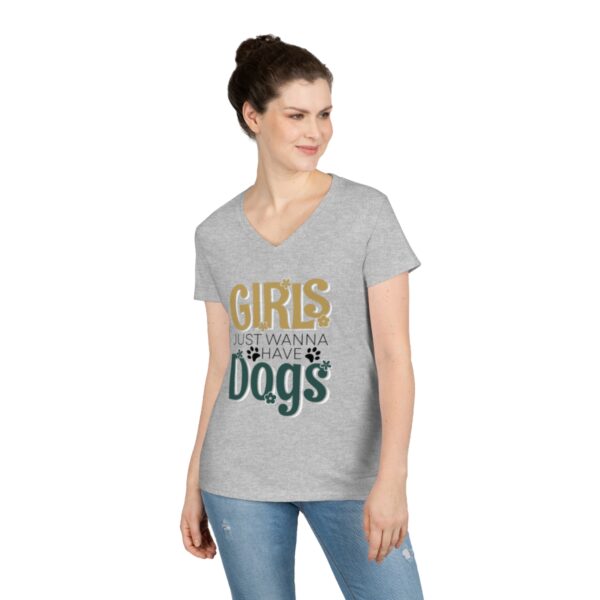 Wanna Have Dogs V-Neck Shirt - Image 9