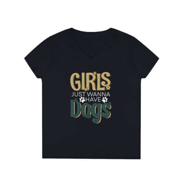 Wanna Have Dogs V-Neck Shirt - Image 4